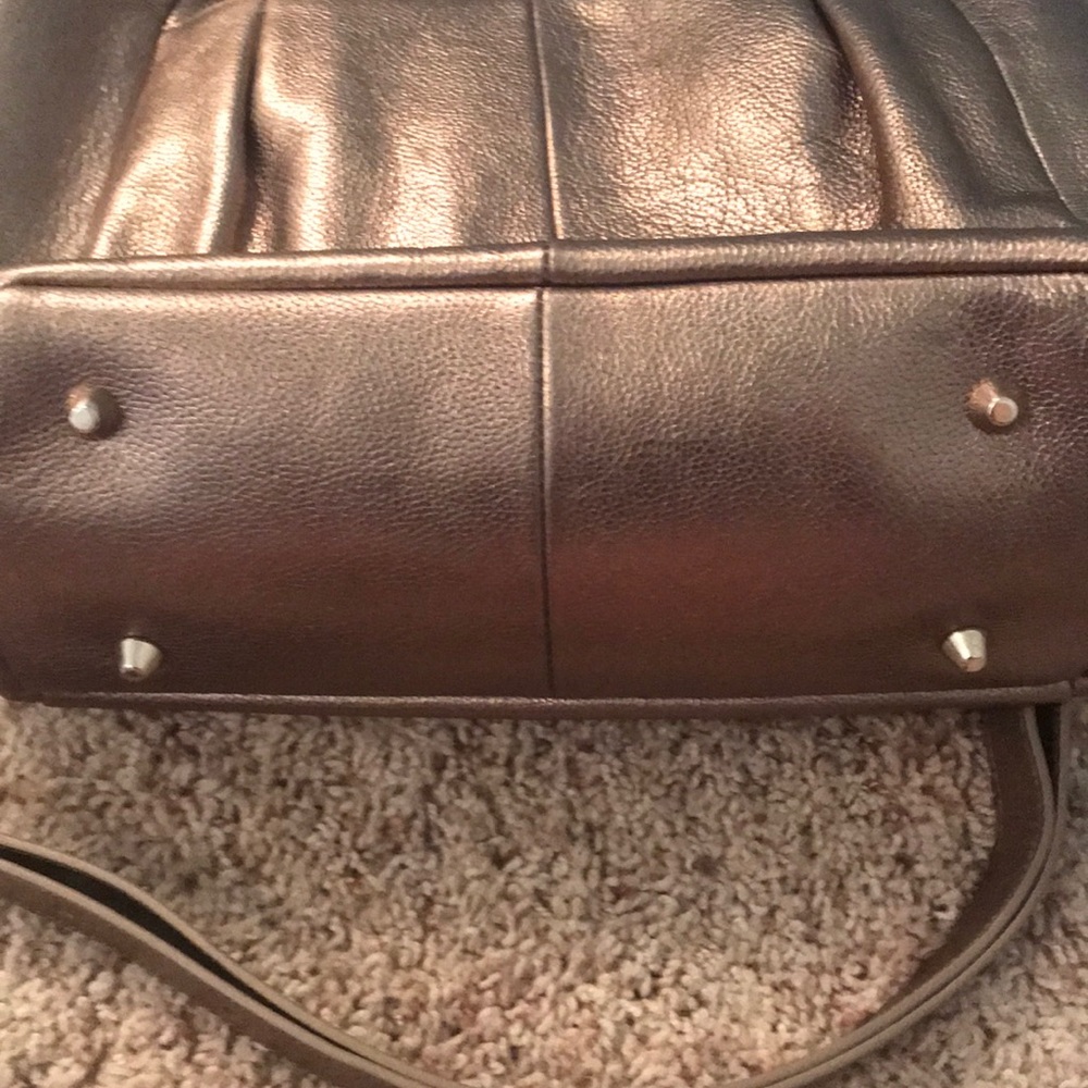 Elaine Turner Medium Gold Satchel Purse - Picture 6 of 10